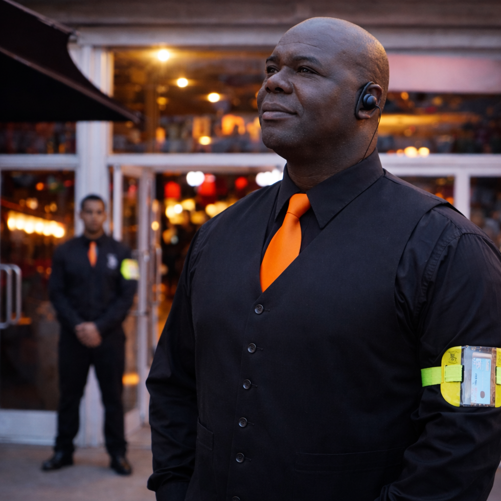 Rhema events security door supervisor in branded uniform