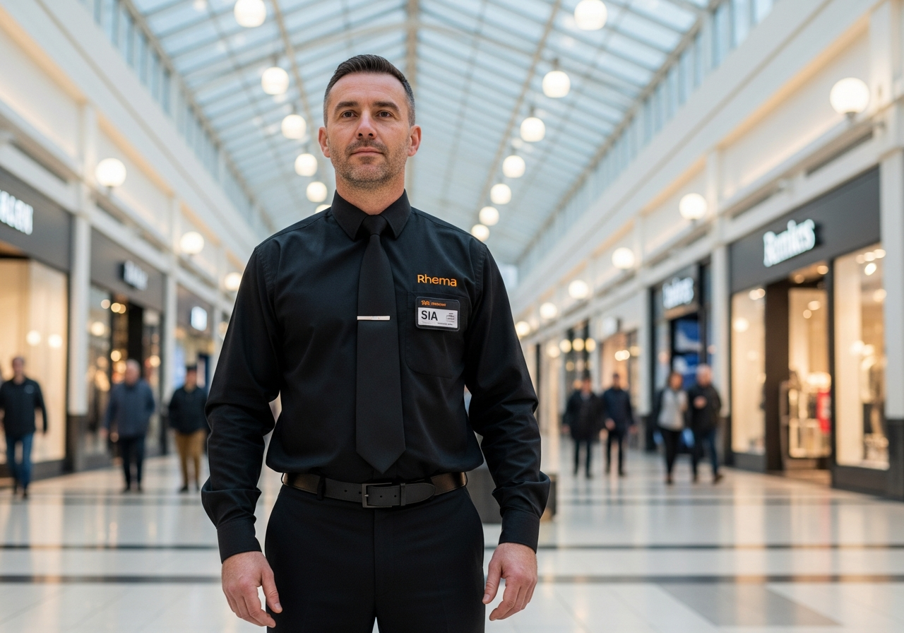 Rhema retail security officer in branded uniform