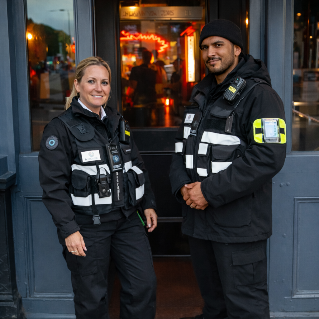 Rhema SIA licensed security officers in professional uniforms